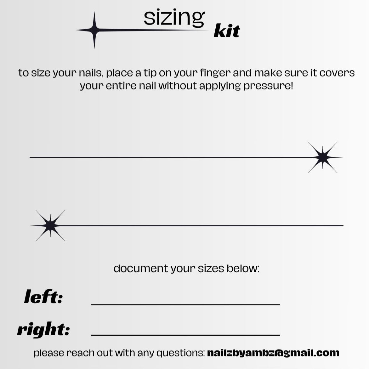 sizing kit